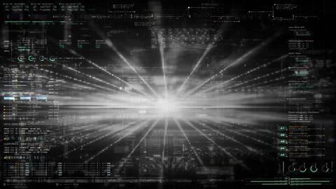 Abstract Digital Motion Background for VR and Sci-Fi Tech Concepts Stock Footage 313111793