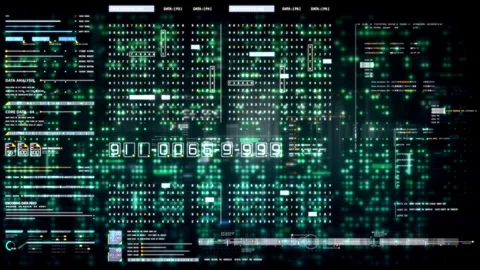 Abstract Digital Motion Background for VR and Sci-Fi Tech Concepts Stock Footage 313112173