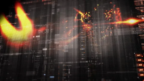 Abstract Digital Motion Background for VR and Sci-Fi Tech Concepts Stock Footage 313116641