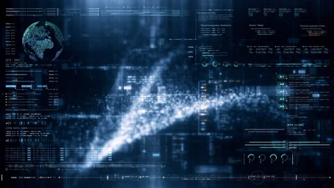 Abstract Digital Motion Background for VR and Sci-Fi Tech Concepts Stock Footage 313116659