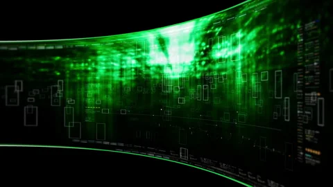 Abstract Digital Motion Background for VR and Sci-Fi Tech Concepts Vidéo 347698700