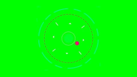 Abstract digital motion graphic with a central pink dot and rotating lines Video stock 340903201