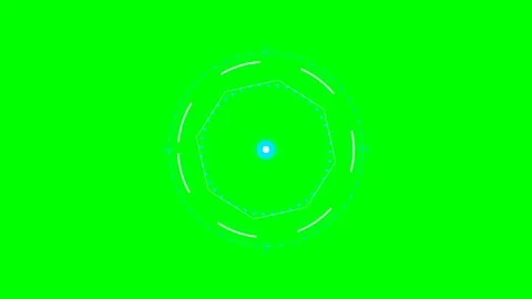 Abstract digital motion graphic featuring a glowing blue circular interface Stock-Footage 341839008