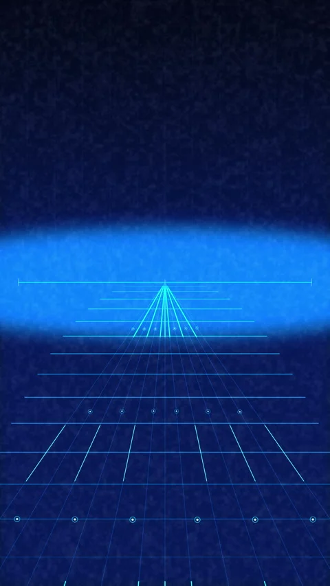 Abstract digital motion graphic, glowing blue neon lines, data stream tunne.. Stock Footage 348324472