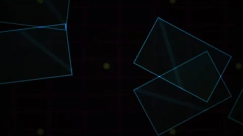 Abstract Digital Motion Graphics Featuring Floating Rectangular Frames and .. Stock Footage 340507665