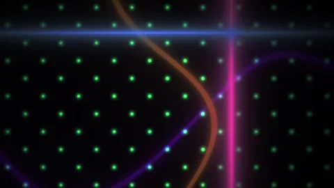 Abstract Digital Motion Graphics Featuring Glowing Light Trails and Geometr.. Stock Footage 340508156