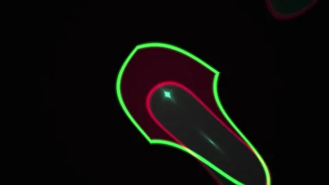 Abstract Digital Motion Graphics Featuring Glowing Neon Geometric Shapes an.. Stock Footage 340508232