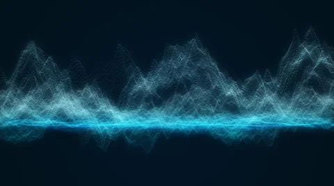 Abstract Digital Mountain Particle Wave Life Stream Pulse Technology Network  Stock Illustration