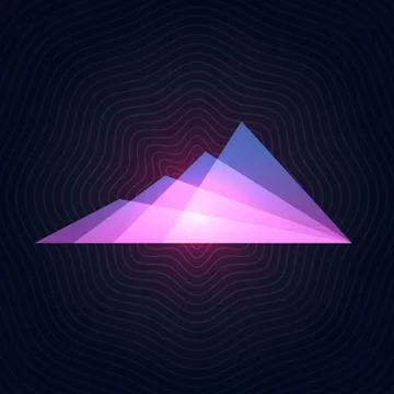 Abstract Digital Mountains Design 스톡 일러스트
