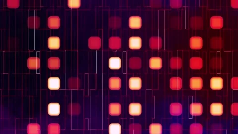 Abstract digital multicolor mosaic style light flicking animated background.. Stock Footage 295190694