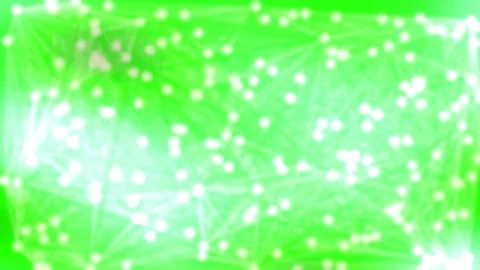 Abstract digital network background with connecting nodes and vibrant green.. Stock Footage 336162298
