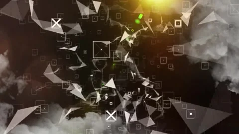 Abstract digital network background. Futuristic data connection with geometric Stock Footage 339646432