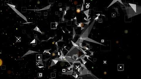 Abstract digital network background. Futuristic data connection with geometric Stock Footage 341304544