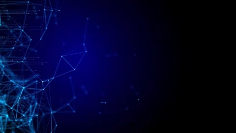 Abstract digital network background with glowing blue lines and connection. Stock Footage 313341111