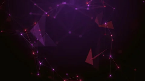 Abstract digital network background with glowing red and purple nodes conne.. Stock Footage 328780518