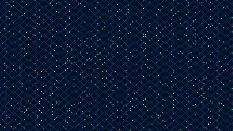 Abstract digital network background with glowing nodes and geometric grid Vídeos de archivo 333188164