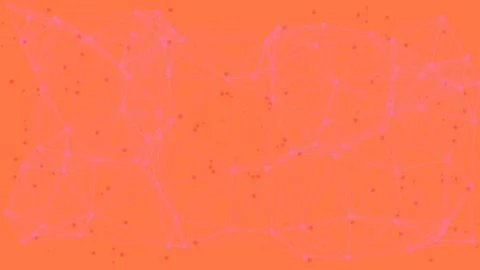 Abstract digital network background with glowing purple nodes and geometric.. Stock Footage 337573262