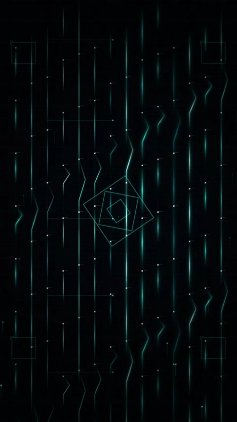 Abstract Digital Network Background with Glowing Lines and Geometric Patterns Stock Footage 346202917