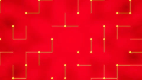 Abstract digital network circuit pattern with glowing data connections Stock Footage 336532056
