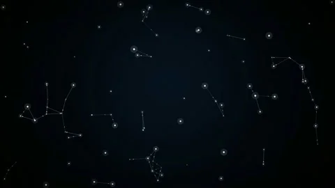 Abstract digital network of connected dots and lines moving across a dark blue Stock Footage 346212140