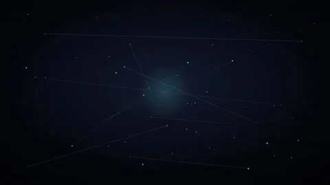Abstract digital network connecting dots on dark blue background clip. Stock Footage 341770631