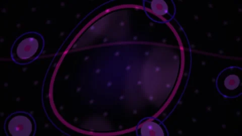 Abstract Digital Network Connection Animation with Glowing Nodes and Data F.. Stock Footage 341785555