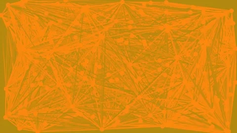 Abstract Digital Network Connection Background with Glowing Pink Nodes and .. Stock Footage 332584298