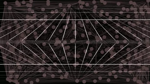 Abstract Digital Network Connection Background with Geometric Lines and Nodes Stock Footage 332586468
