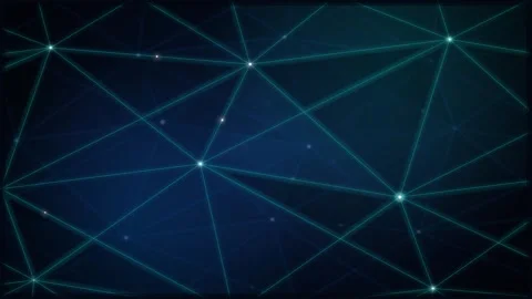 Abstract digital network connection background, with glowing nodes, and geo.. Stock Footage 337553394