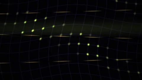 Abstract Digital Network Connection Background with Glowing Particles and D.. Stock Footage 340508841
