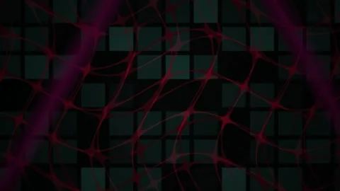 Abstract Digital Network Connection Background with Glowing Red Nodes and D.. Stock Footage 340508988