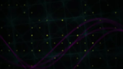 Abstract Digital Network Connection Background with Moving Light Waves. Stock Footage 341785680
