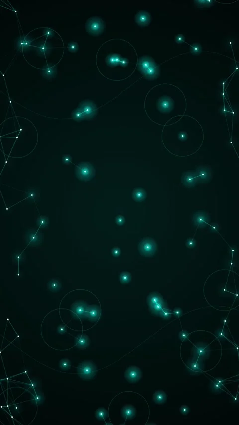 Abstract Digital Network Connection Background with Glowing Cyan Nodes 스톡 동영상 346207283