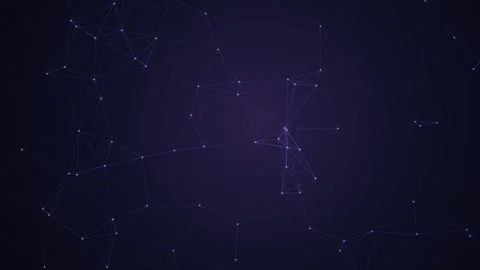 Abstract digital network connection background, with moving plexus, particle Stock Footage 346679939
