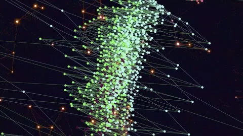 Abstract digital network connection data flow, science technology Stock Footage 331361753