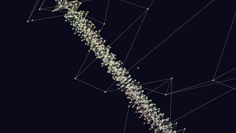Abstract digital network connection, data flow, science, technology backgroun Stock Footage 331361760