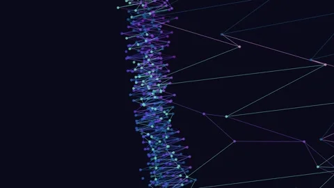 Abstract Digital Network Connection Globe Data Flow, Futuristic Technology .. Stock Footage 332494643