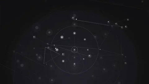 Abstract Digital Network Connection with Glowing Nodes and Lines on Dark Blue Stock Footage 339316474