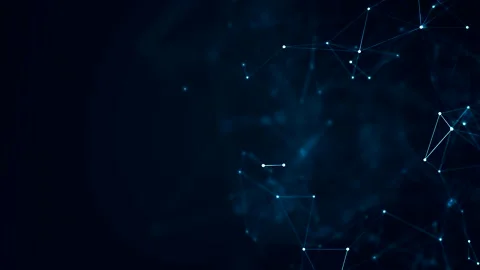 Abstract Digital Network Connection with Glowing Nodes and Lines Stock Footage 343824235