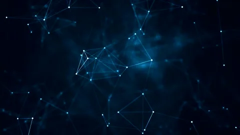 Abstract Digital Network Connection with Glowing Dots and Lines 스톡 동영상 343825365