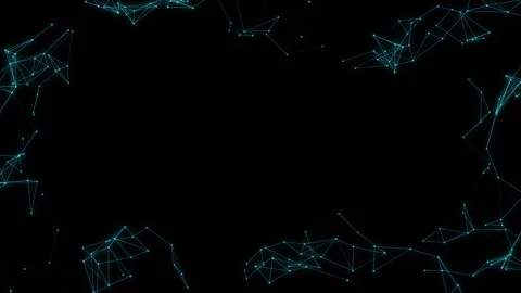 Abstract digital network connection with glowing blue dots and lines 스톡 동영상 344330392
