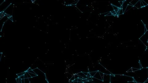 Abstract digital network connection with glowing lines and dots Stock Footage 344331115