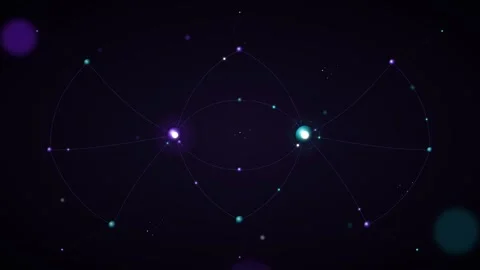 Abstract digital network connection with glowing nodes and data lines motio.. Stock Footage 344860295