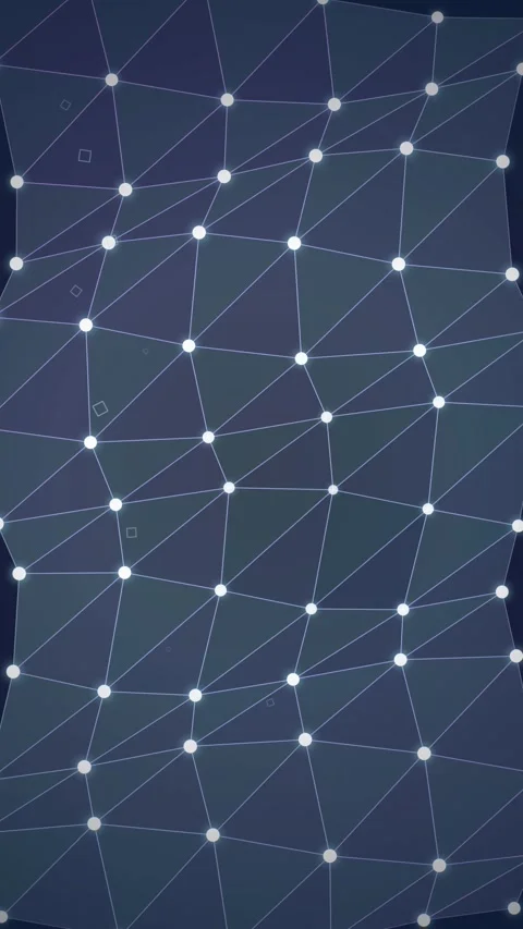 Abstract Digital Network Connection with Glowing Nodes and Lines Stock Footage 346203097