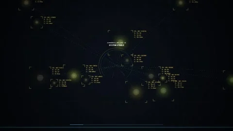 Abstract Digital Network Connection with Glowing Particles and Data Flow Stock Footage 346660790