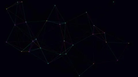 Abstract digital network connection with glowing nodes 스톡 일러스트
