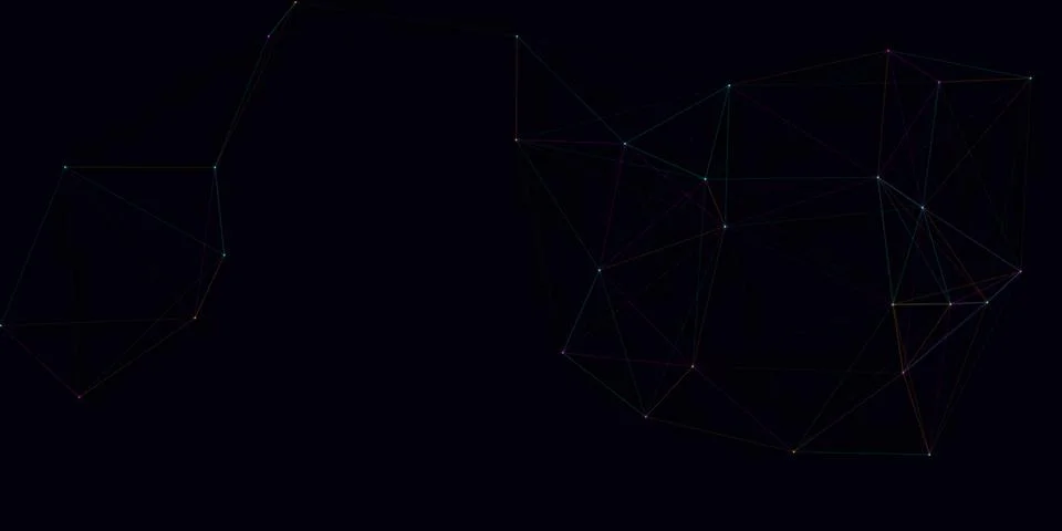 Abstract digital network connection with glowing nodes Stock Illustration