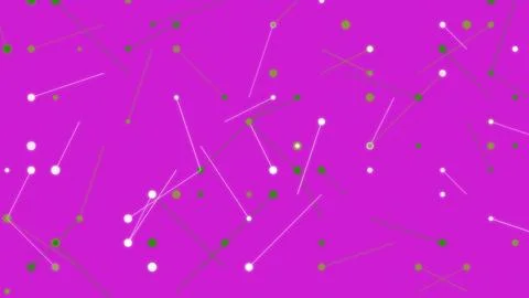 Abstract Digital Network Connection with Glowing White and Green Lines and .. Stock-Illustration
