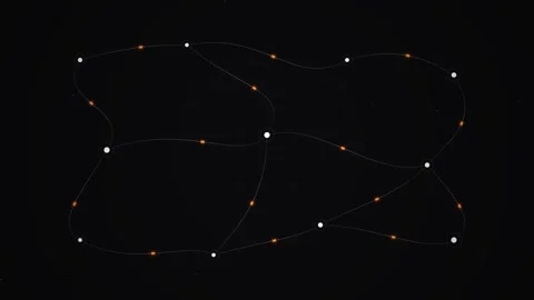 Abstract digital network connection graph for futuristic data flow visualiz.. Stock Footage 346006172