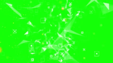 Abstract digital network connection on green screen. Tech data plexus motion Stock Footage 341304457